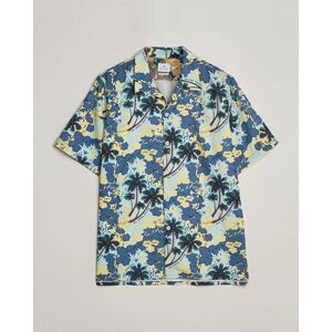 PS Paul Smith Prined Flower Resort Short Sleeve Shirt Blue men M Flerfarvet