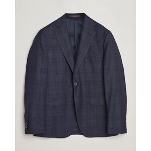 Oscar Jacobson Fogerty Mini Check Wool Blazer Navy men 50 Blå