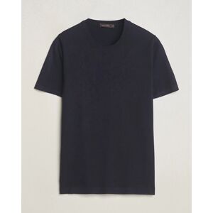 Oscar Jacobson Brian Knitted Cotton T-Shirt Navy men XL Blå