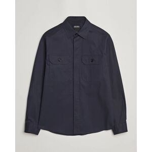 Zegna Premium Cotton Overshirt Navy men XL Blå