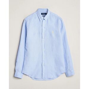 Polo Ralph Lauren Slim Fit Linen Button Down Shirt Blue Hyacinth men M Blå