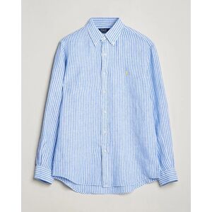 Polo Ralph Lauren Custom Fit Striped Linen Shirt Blue/White men XL Blå,Hvid