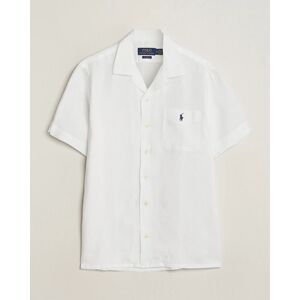 Polo Ralph Lauren Linen Pocket Short Sleeve Shirt White men L Hvid