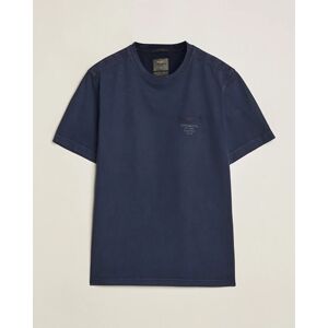 Aeronautica Militare Washed Crew Neck T-Shirt Navy men L Blå