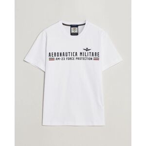 Aeronautica Militare Logo Crew Neck T-Shirt Off White men L Hvid