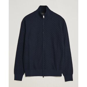 Brioni Cashmere/Silk Blend Full Zip Navy men 52 Blå