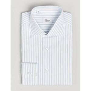 Brioni Slim Fit Dress Shirt Light Blue Stripe men M Hvid