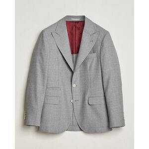 Brunello Cucinelli Peak Lapel Wool Blazer Light Grey men 50 Grå