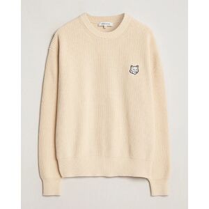 Maison Kitsuné Tonal Fox Ribbed Crew Neck Paper men XL Beige