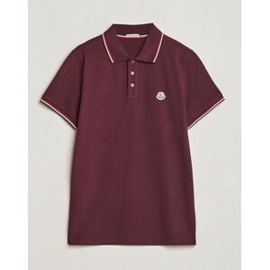 Moncler Contrast Rib Polo Burgundy men S Rød