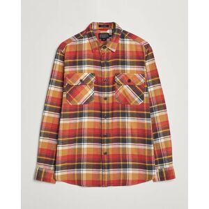 Pendleton Burnside Flannel Shirt Tan/Red Plaid men XL Rød