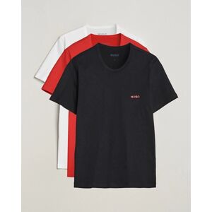 HUGO 3-Pack Logo Crew Neck T-Shirt Black/Red/White men XL Flerfarvet,Sort,Rød,Hvid