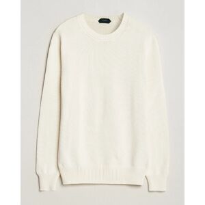 Zanone Soft Cotton Crewneck Sweater Off White men 46 Hvid