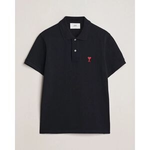 AMI Heart Logo Piquet Polo Black men M Sort