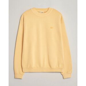 Lacoste Natural Dyed Crew Neck Sweatshirt Golden Haze men L Gul