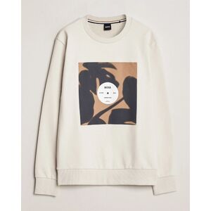 Boss BLACK Soleri Logo Sweatshirt Open White men L Beige