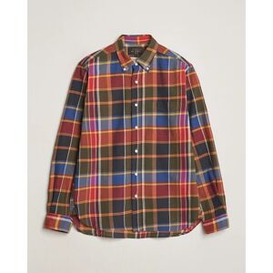 BEAMS PLUS Button Down Madras Shirt Red Check men M Rød