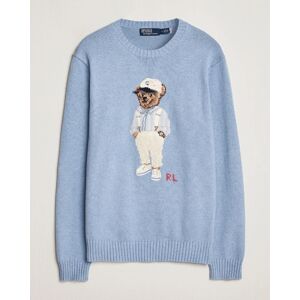 Polo Ralph Lauren Knitted Hemingway Bear Sweater Driftwood Blue men L Blå