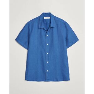 Samsøe Samsøe Saavan Linen Short Sleeve Shirt Déja Vu Blue men XL Blå