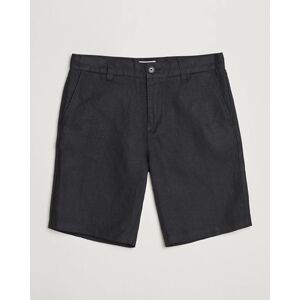 NN07 Crown Linen Shorts Black men W36 Sort