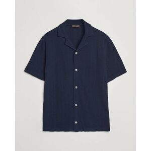 Oscar Jacobson Mattis Reg Knitted Shirt Navy men L Blå