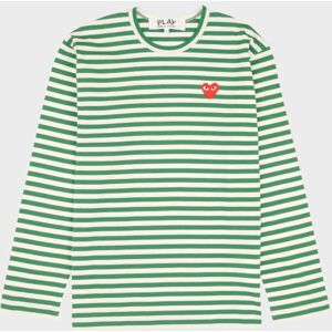 Comme des Garcons PLAY M Striped LS T-shirt Green S