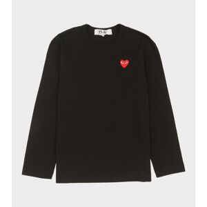 Comme des Garcons PLAY M Red Heart LS T-shirt Black XL