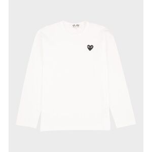 Comme des Garcons PLAY M Black Heart LS T-shirt White XXL