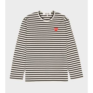 Comme des Garcons PLAY M Striped LS T-shirt Black XXL