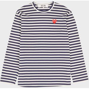 Comme des Garcons PLAY M Striped LS T-shirt Navy L