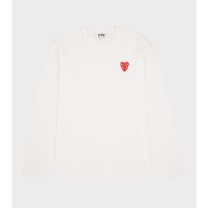 Comme des Garcons PLAY M Double Heart T-shirt White L