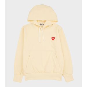 Comme des Garcons PLAY M Red Heart Hoodie Beige S
