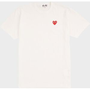 Comme des Garcons PLAY M Red Heart T-shirt White L