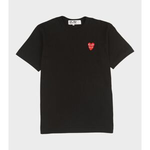 Comme des Garcons PLAY M Double Heart T-shirt Black L