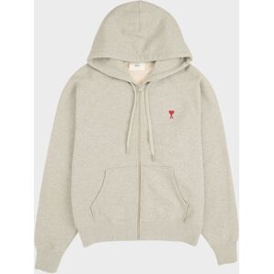 AMI Zip Hoodie Heather Grey L