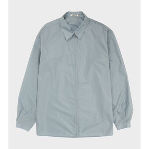 Auralee Light Nylon Zip Shirt Blue Grey 5