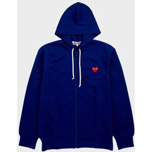 Comme des Garcons PLAY M Red Heart Zip Hoodie Blue S