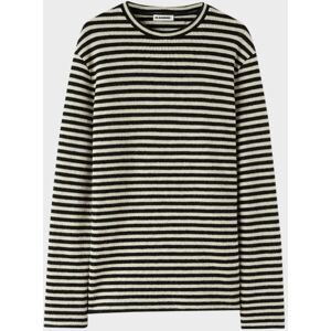 Jil Sander Striped Boiled Wool Knit Off-white/Black L