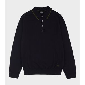 Paul Smith L/S Polo Knit Dark Navy/Olive XL