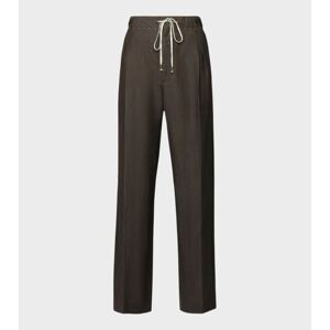 Maison Margiela Wool Linen Mix Trousers Brown 40