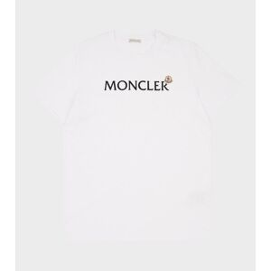 Moncler Velour Logo T-shirt White XL