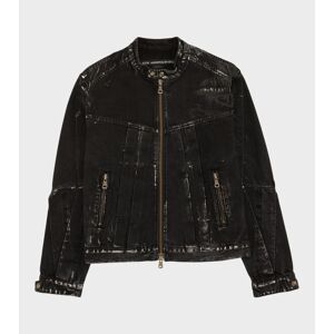 Andersson Bell Wax Coated Denim Motorcycle Jacket Black M