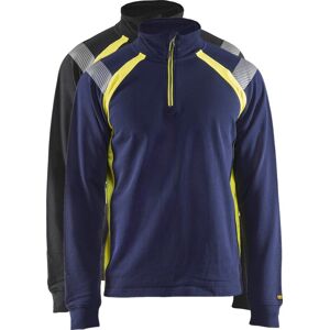 Blåkläder 3432 Sweatshirt Half Zip / Sweatshirt Half Zip - 3xl - Marineblå/high Vis Gul