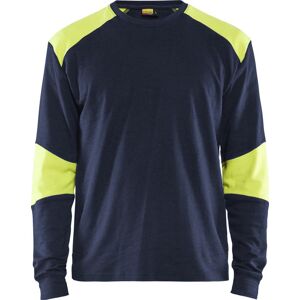 Blåkläder 3457 Brandhæmmende T-Shirt Lang Ærme Inherent / Brandhæmmende T-Shirt Lang Ærme Inherent - 3xl - Marineblå/high Vis Gul
