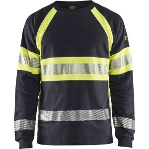 Blåkläder 3484 Brandhæmmende T-Shirt Lang Ærme Inherent / Brandhæmmende T-Shirt Lang Ærme Inherent - Xl - Marineblå/high Vis Gul