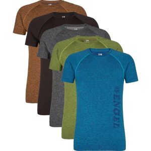 Engel 9060-155 X-Treme Sømløs T-Shirt / Arbejds T-Shirt Turkis Blå Melange 2xl/3xl