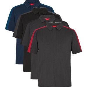 Engel 9811-141 Galaxy Poloshirt Sort/antrazitgrå 5xl