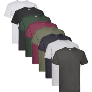 Fruit Of The Loom F181, T-Shirts Super Premium T-Oliven-S
