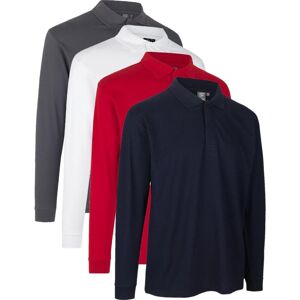 Pro Wear 0336 L/æ Poloshirt   Trykknap-Hvid-5xl