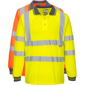 Portwest S277 Hi-Vis Polo-Shirt Med Lange Ærmer 4xl Gul